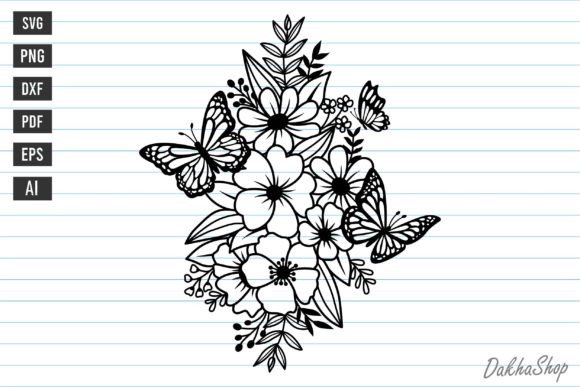 Download Flower and Butterfly Svg Flowers Svg. - Premium Resources