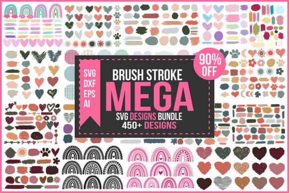 Download Brush Stroke Mega Svg Designs Bundle - Svg designs Collection