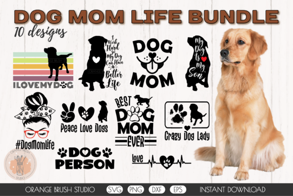 Download Dog Mom Life SVG Bundle Quotes Design - Mom life svg Collection