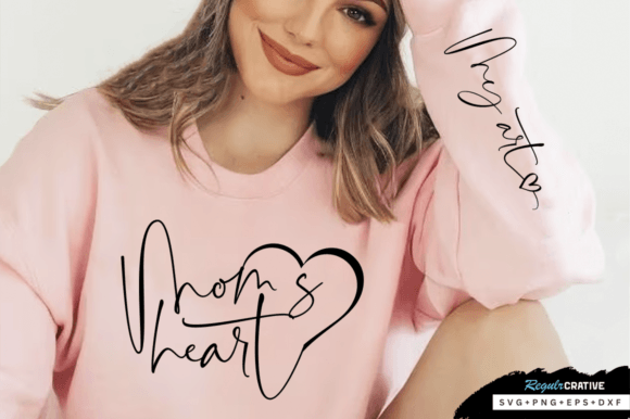 Download My Heart Sleeve SVG Mom Svg Design - Mom svg design Collection